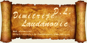 Dimitrije Laudanović vizit kartica